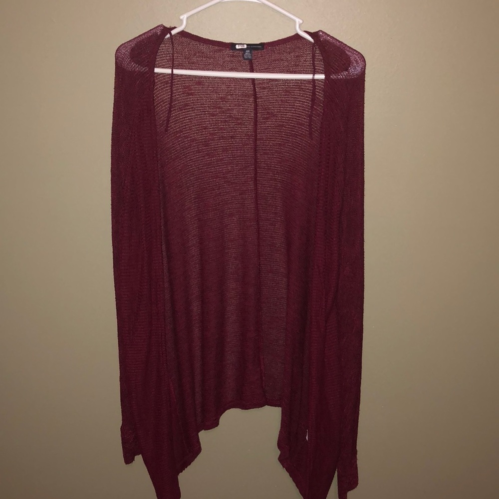 American Eagle Long Red Cardigan